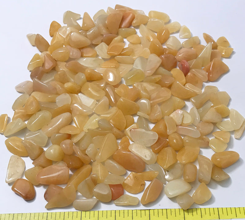 QUARTZ YELLOW Small to Large (12-30mm) polished stones.  1 lb.