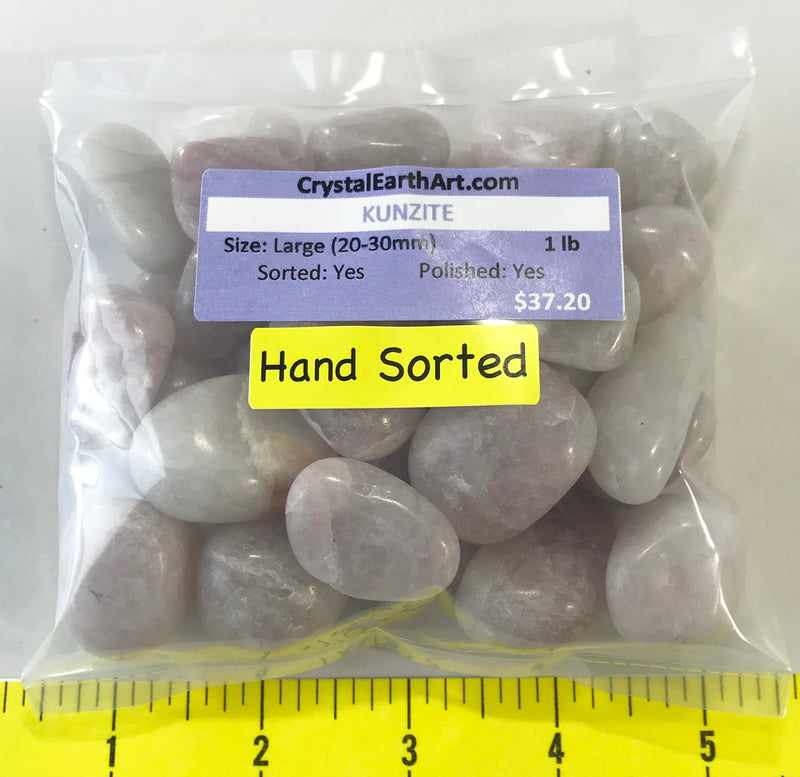 KUNZITE Large (20-30mm) polished stones.  1/2 lb HAND SORTED