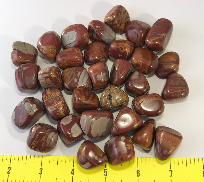 JASPER Noreena Large (20-30mm) polished stones.  1 lb HAND SORTED