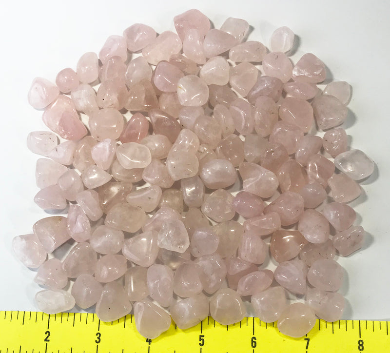 QUARTZ ROSE Small (1/2 to 3/4") Grade A polished stones    1 lb.