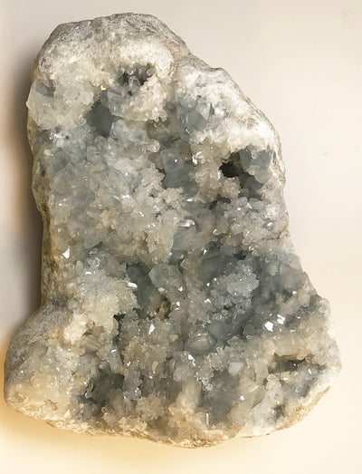 CELESTITE Natural Specimen from Madagascar - 11 lb. light blue power crystal