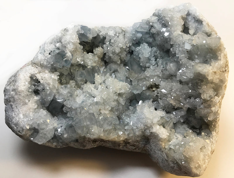 CELESTITE Natural Specimen from Madagascar - 11 lb. light blue power crystal