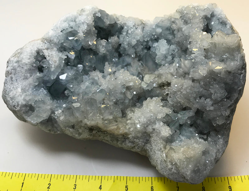 CELESTITE Natural Specimen from Madagascar - 11 lb. light blue power crystal