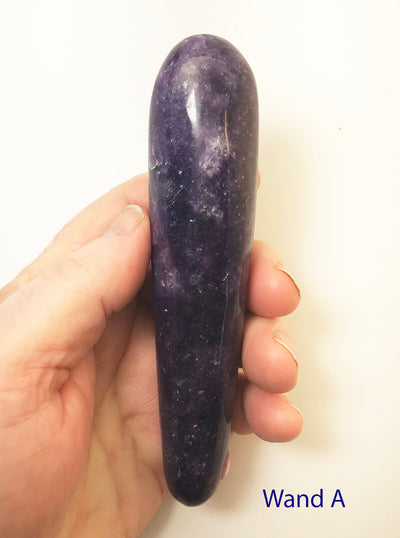LEPIDOLITE MASSAGE WANDS X-Large  lovely purple massage wands