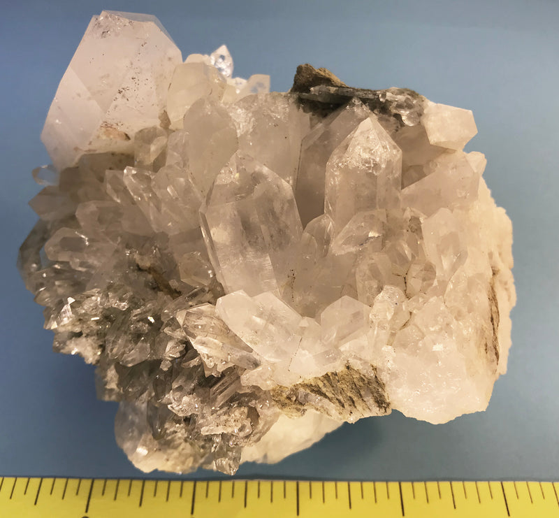 Chlorite in Faden Quartz - Power Crystal Cluster from Pakistan - Lot B