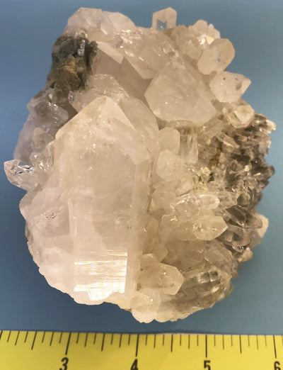 Chlorite in Faden Quartz - Power Crystal Cluster from Pakistan - Lot B