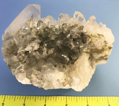 Chlorite in Faden Quartz - Power Crystal Cluster from Pakistan - Lot B