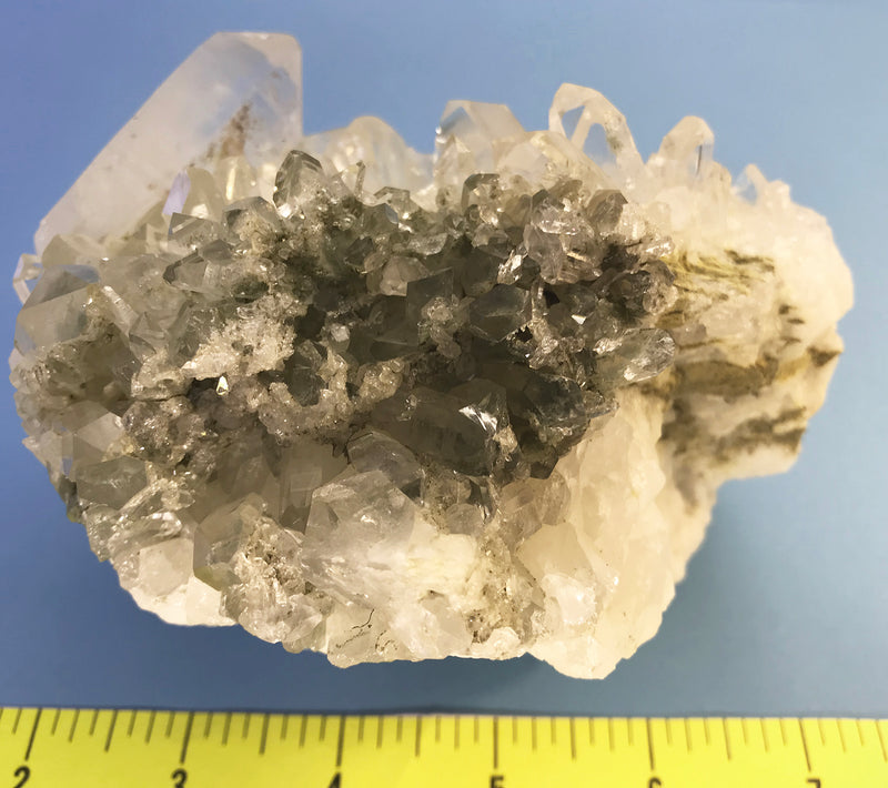 Chlorite in Faden Quartz - Power Crystal Cluster from Pakistan - Lot B