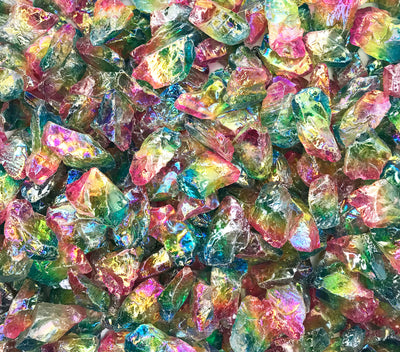 QUARTZ Colorful Rainbow Crystals large amazing rainbow aura crystals - 1 lb.