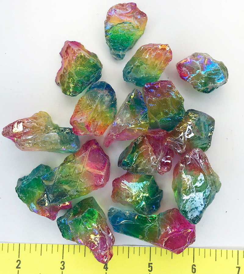 QUARTZ Colorful Rainbow Crystals large amazing rainbow aura crystals - 1/2 lb.