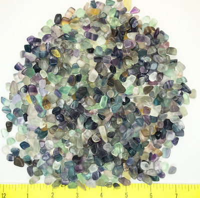 FLUORITE Mixed Colors XX-Small to X-Small (1/4" to 5/8") polished - 1 lb