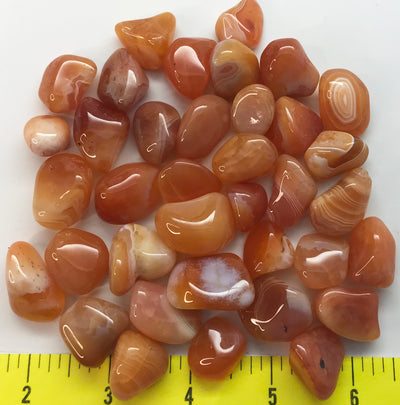 AGATE CARNELIAN  Medium - polished and Hand Sorted 3/4 to 1" -   1/2 lb