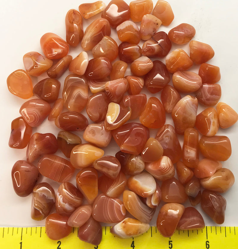 AGATE CARNELIAN size Medium - polished and Hand Sorted 3/4 to 1" -   1 lb