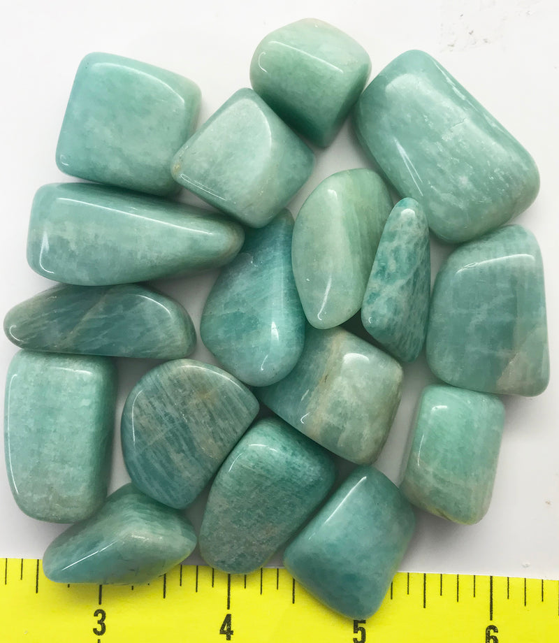 AMAZONITE size Large polished  7/8 to 1-1/4"   1/2 lb