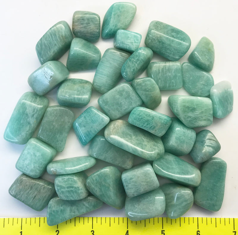 AMAZONITE size Large  polished  7/8 to 1-1/4"   1 lb