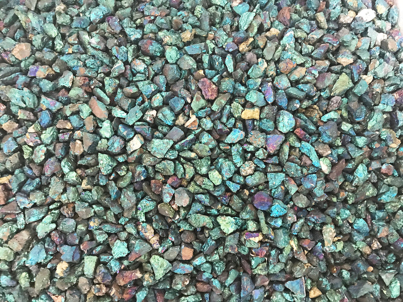 CHALCOPYRITE X-Small PEACOCK ORE rough stones 1/4" to 5/8"  - 1 lb.