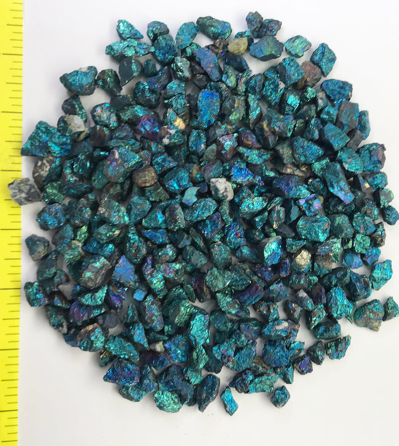 CHALCOPYRITE X-Small PEACOCK ORE rough stones 1/4" to 5/8"  - 1 lb.