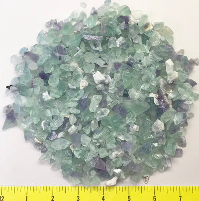 FLUORITE Mixed Colors (mostly green) size 1/4" to 1" - rough - 1 lb