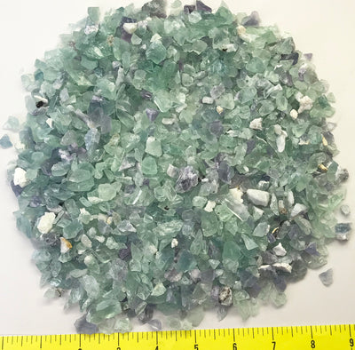 FLUORITE Mixed Colors (mostly green) size 1/4" to 1" - rough - 2 lbs