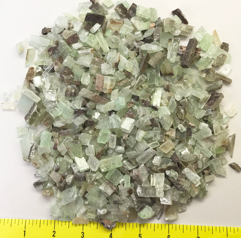 CALCITE Mixed (green, clear and brown) size 1/4" to 1-1/4" - rough - 1 lbs