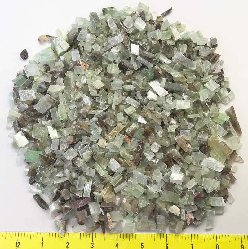 CALCITE Mixed (green, clear and brown) size 1/4" to 1-1/4" - rough - 2 lbs