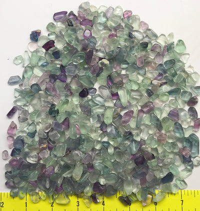 FLUORITE Mixed Colors X-Small (5/16" to 5/8") polished - 1 lb