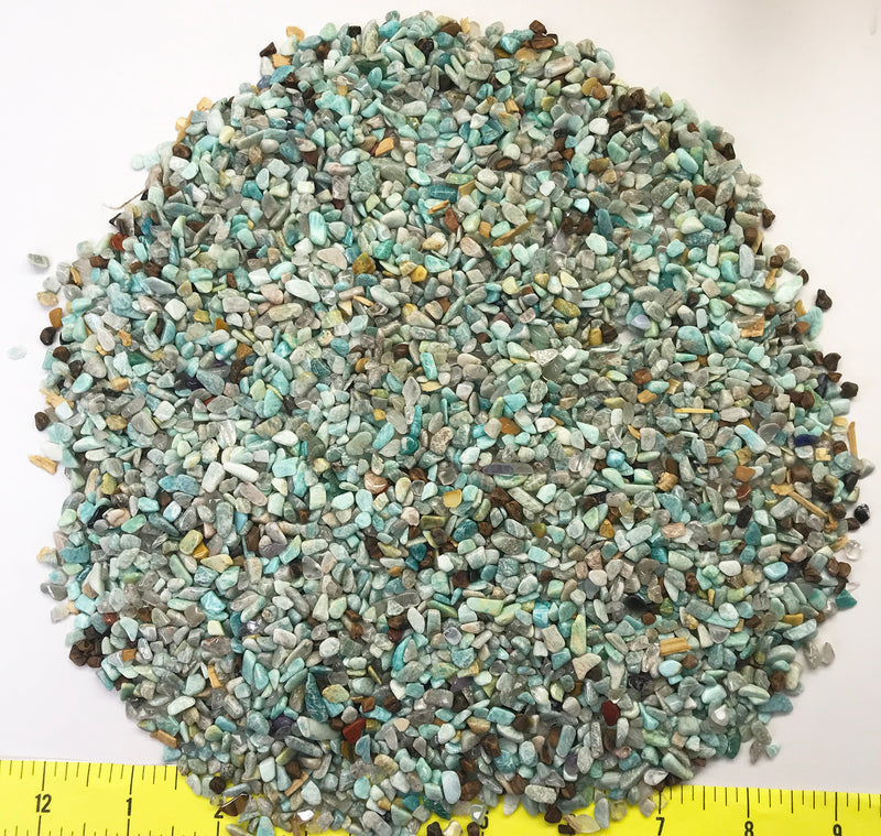 AMAZONITE X-Mini (4-6mm) tiny polished blue stones 1 lb.