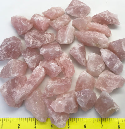 QUARTZ ROSE Natural Crystals, size: 1-2" rough stones 2 lb.