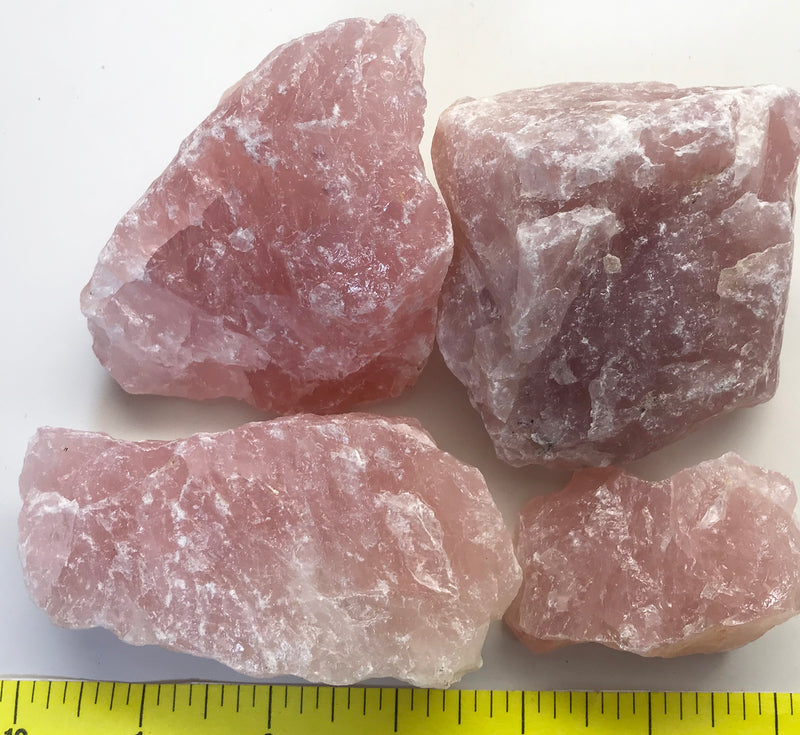 QUARTZ ROSE Natural Crystals, size: 2 to 4" rough stones 2 lb.