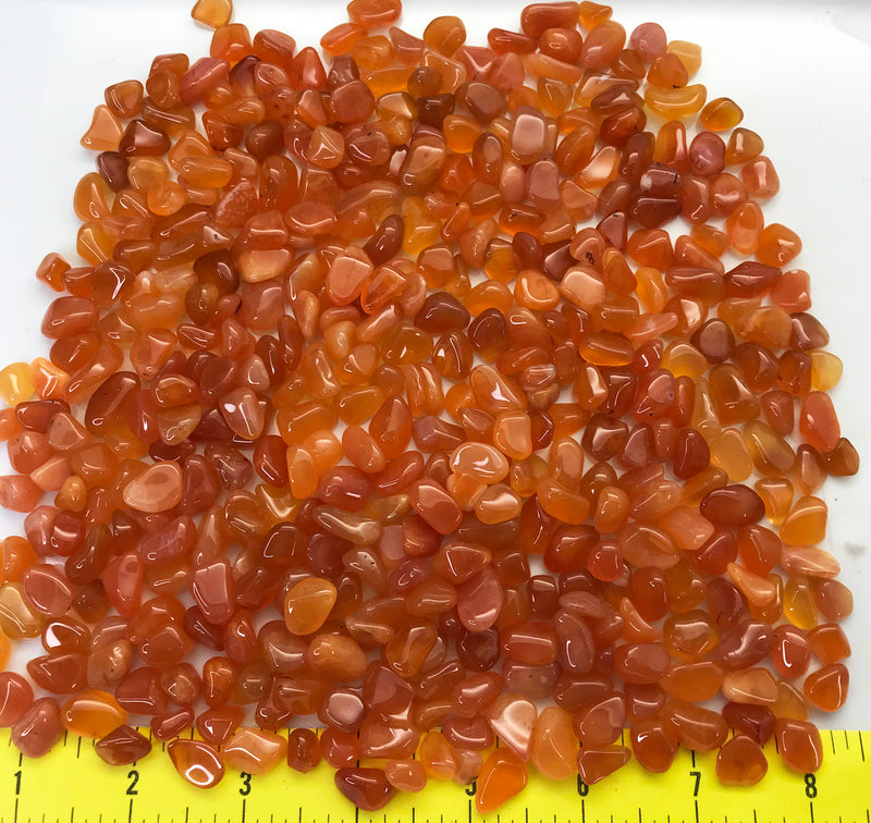 AGATE CARNELIAN size X-Small - polished and Hand Sorted 1/2 to 3/4".     1 lb