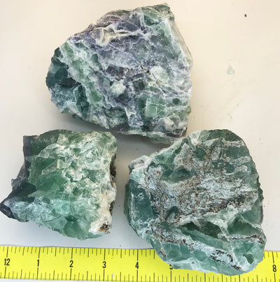 FLUORITE Mine Run Natural Crystals, size: 2 to 5" rough stones 5 lbs.