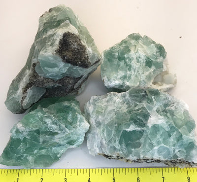 FLUORITE Mine Run Natural Crystals, size: 2 to 5" rough stones 5 lbs.