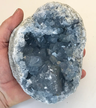 CELESTITE Natural Specimen from Madagascar - 4 lb. 6.6 0z. power crystals #110