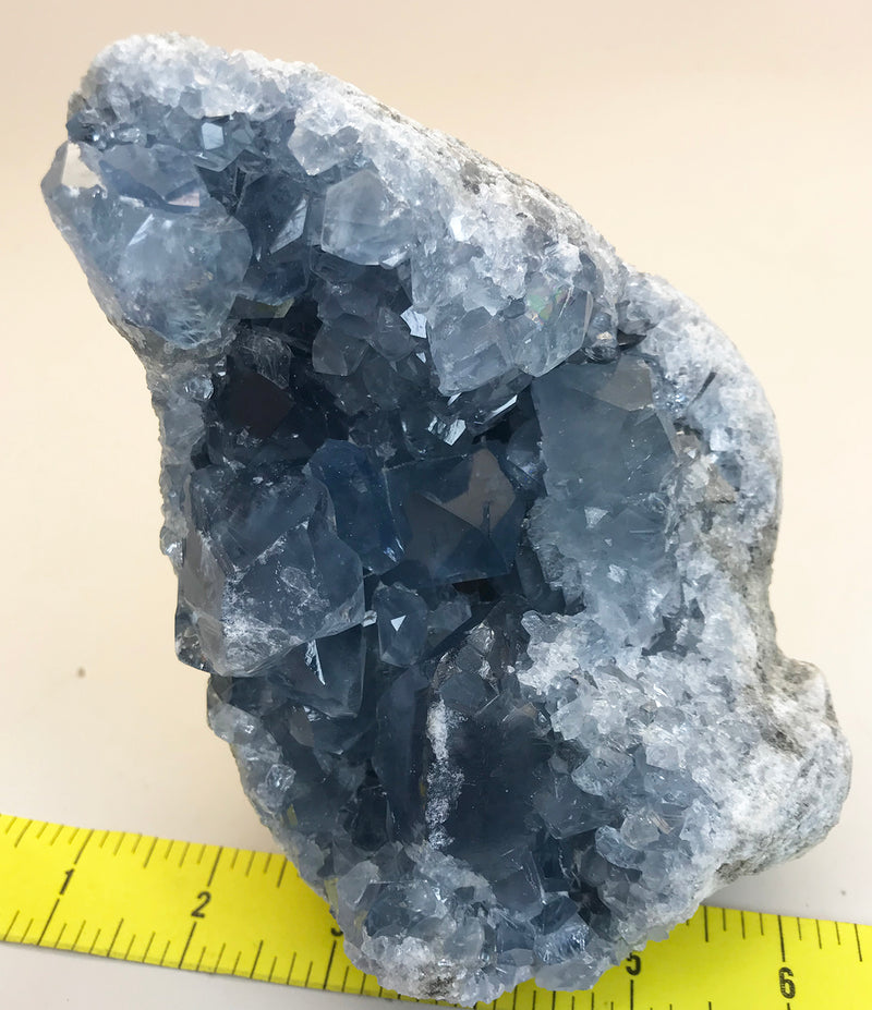 CELESTITE Natural Specimen from Madagascar - 4 lb. 1.5 0z. power crystals 