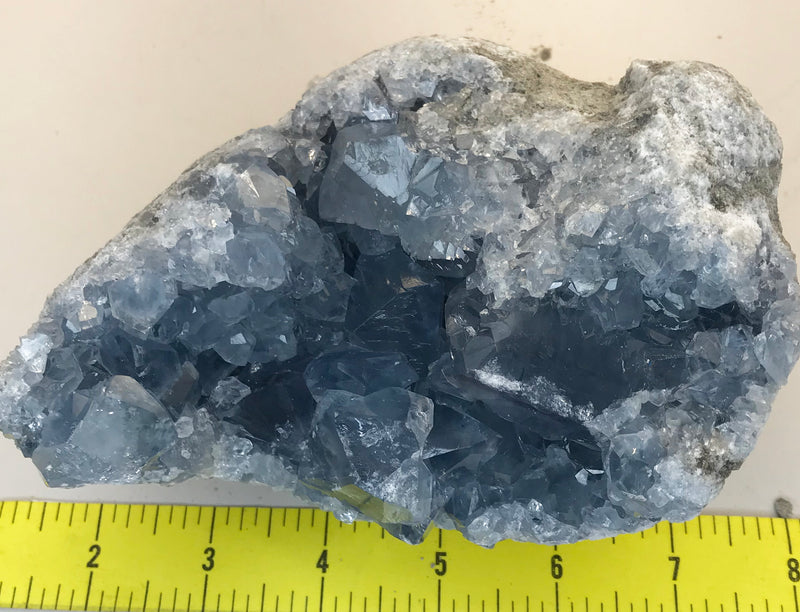 CELESTITE Natural Specimen from Madagascar - 4 lb. 1.5 0z. power crystals 