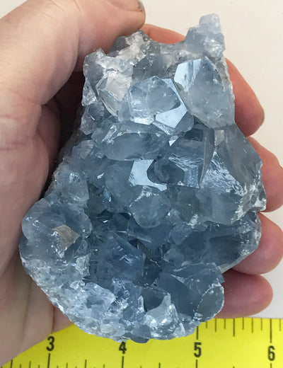 CELESTITE Natural Specimen from Madagascar - 1 lb. 8.4 oz. power crystals #118