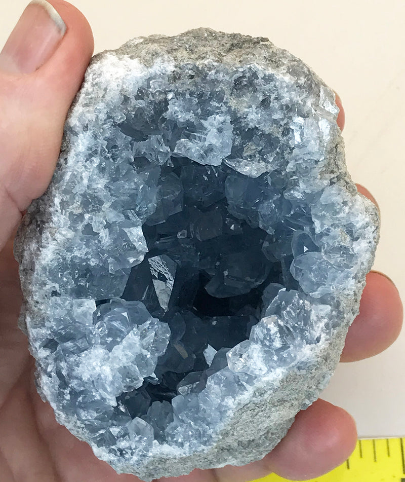 CELESTITE Natural Specimen from Madagascar - 1 lb. 3.0 oz. power crystals 