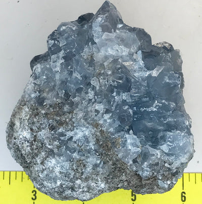 CELESTITE Natural Specimen from Madagascar - 1 lb 8.1 oz. power crystals #123