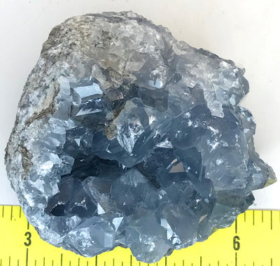 CELESTITE Natural Specimen from Madagascar - 1 lb 8.1 oz. power crystals #123