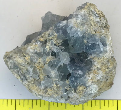 CELESTITE Natural Specimen from Madagascar - 12.6 oz. power crystals #128