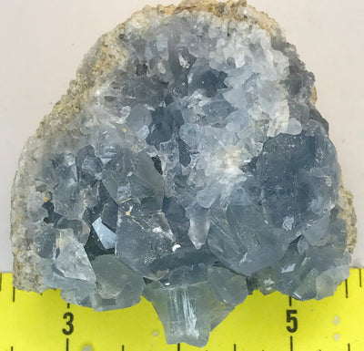 CELESTITE Natural Specimen from Madagascar - 12.6 oz. power crystals #128