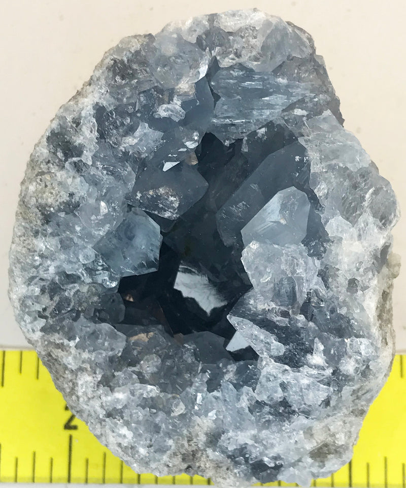 CELESTITE Natural Specimen from Madagascar - 11.1 oz. power crystals 