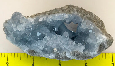 CELESTITE Natural Specimen from Madagascar - 12.4 oz. power crystals #131