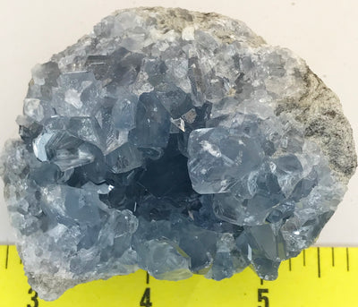 CELESTITE Natural Specimen from Madagascar - 9.6 oz. power crystals #136