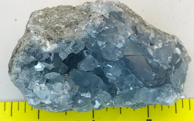 CELESTITE Natural Specimen from Madagascar - 8.8 oz. power crystals #139