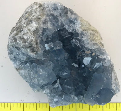 CELESTITE Natural Specimen from Madagascar - 1 lb 1.9 oz. power crystals #125