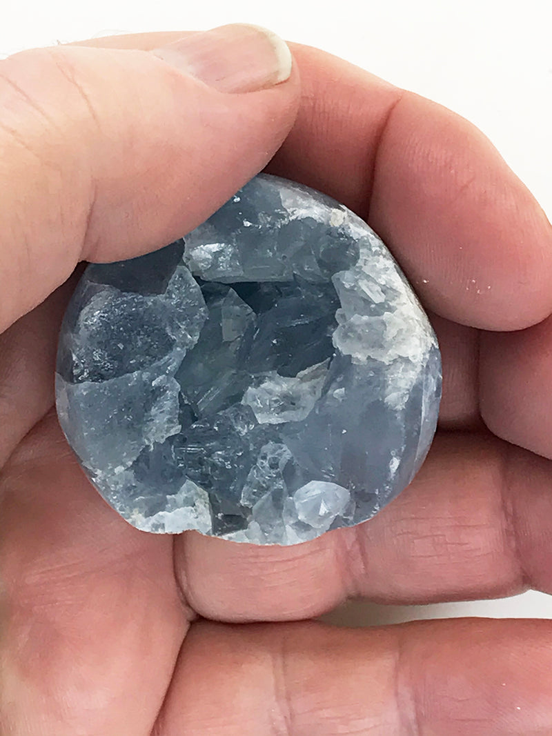 CELESTITE Natural Specimen from Madagascar 3.5 oz. power crystals 