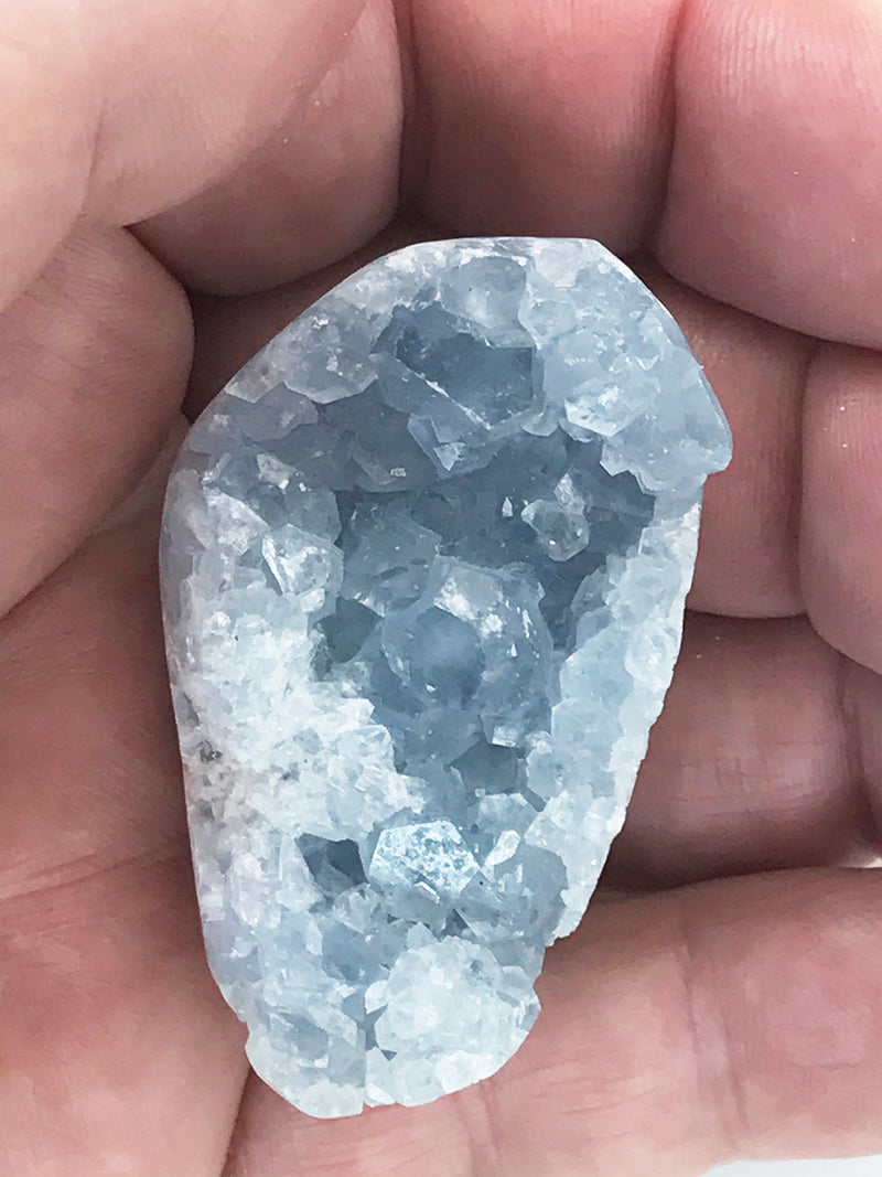 CELESTITE Natural Specimen from Madagascar 2.6 oz. power crystals 