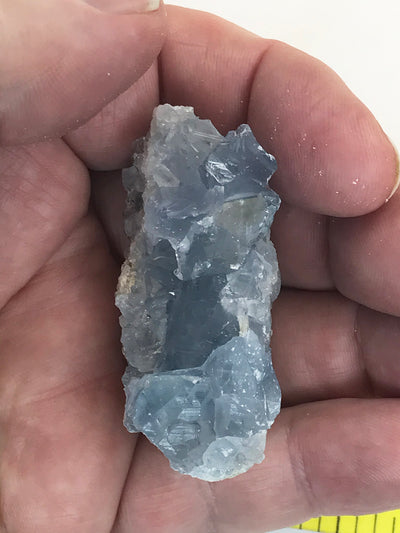 CELESTITE Natural Specimen from Madagascar 2.8 oz. power crystals #156