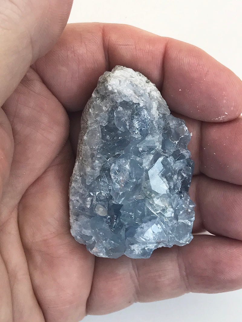 CELESTITE Natural Specimen from Madagascar 3.2 oz. power crystals 